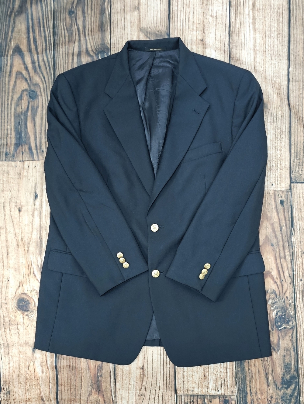 Jack Nicklaus Tournament Series Blazer Sport Coat Navy & Gold Button Size 42S